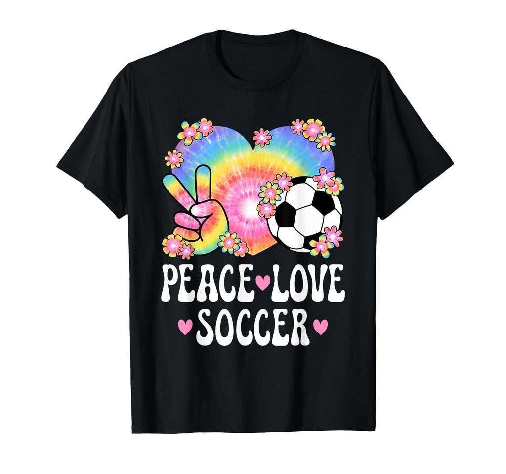 Peace Love Soccer Lover 60S 70S Hippie T-Shirt - Streetwear Style Unisex - T-Shirt, Sweatshirt, Hoodie