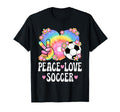 Peace Love Soccer Lover 60S 70S Hippie T-Shirt - Streetwear Style Unisex - T-Shirt, Sweatshirt, Hoodie