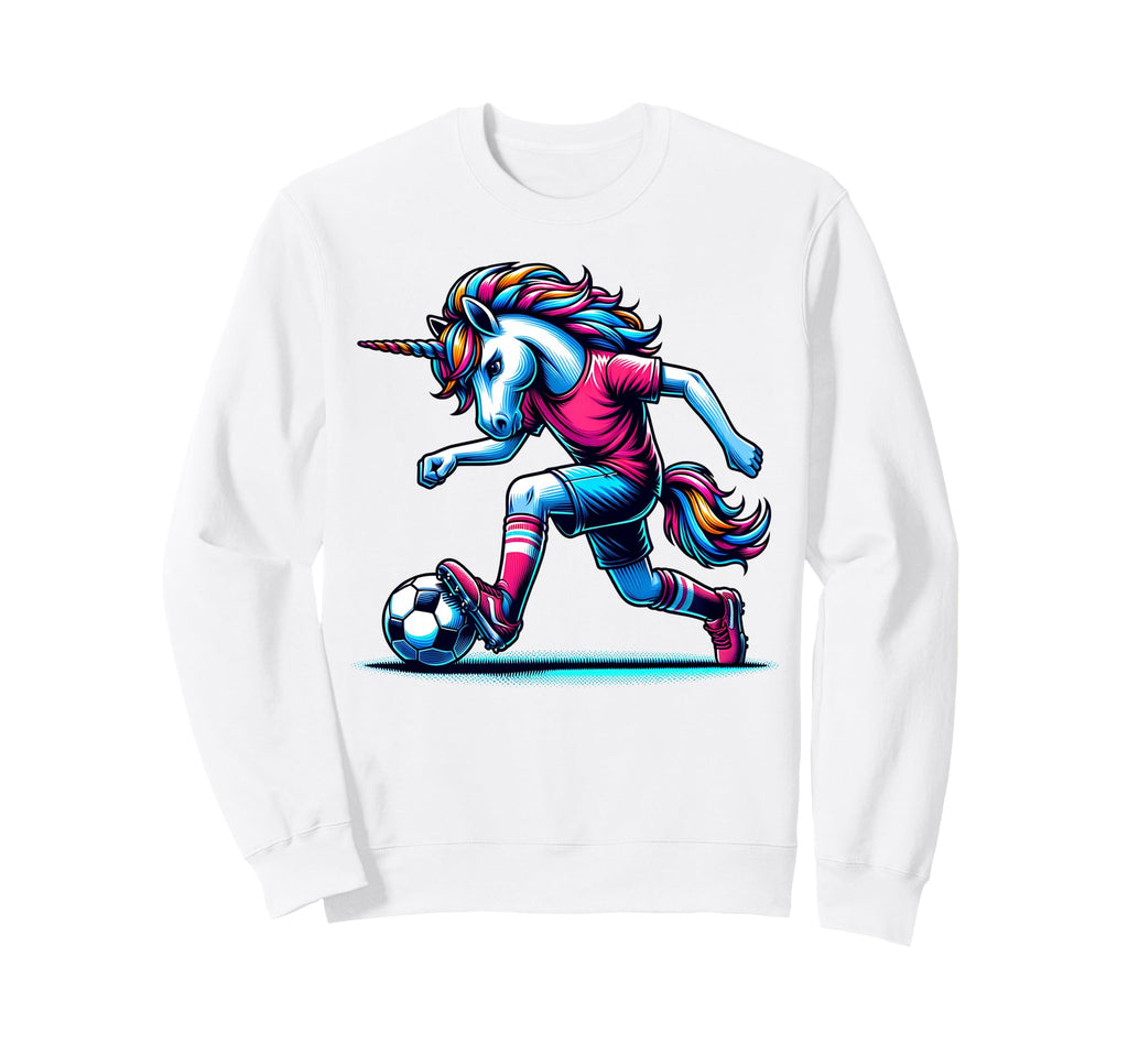 Footballer Unicorn Fans Soccer Sweatshirt - Streetwear Style for Adults - T-Shirt, Sweatshirt, Hoodie
