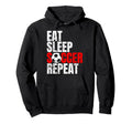 Soccer Eat Sleep Soccer Repeat Hoodie - Streetwear Style Unisex - T-Shirt, Sweatshirt, Hoodie