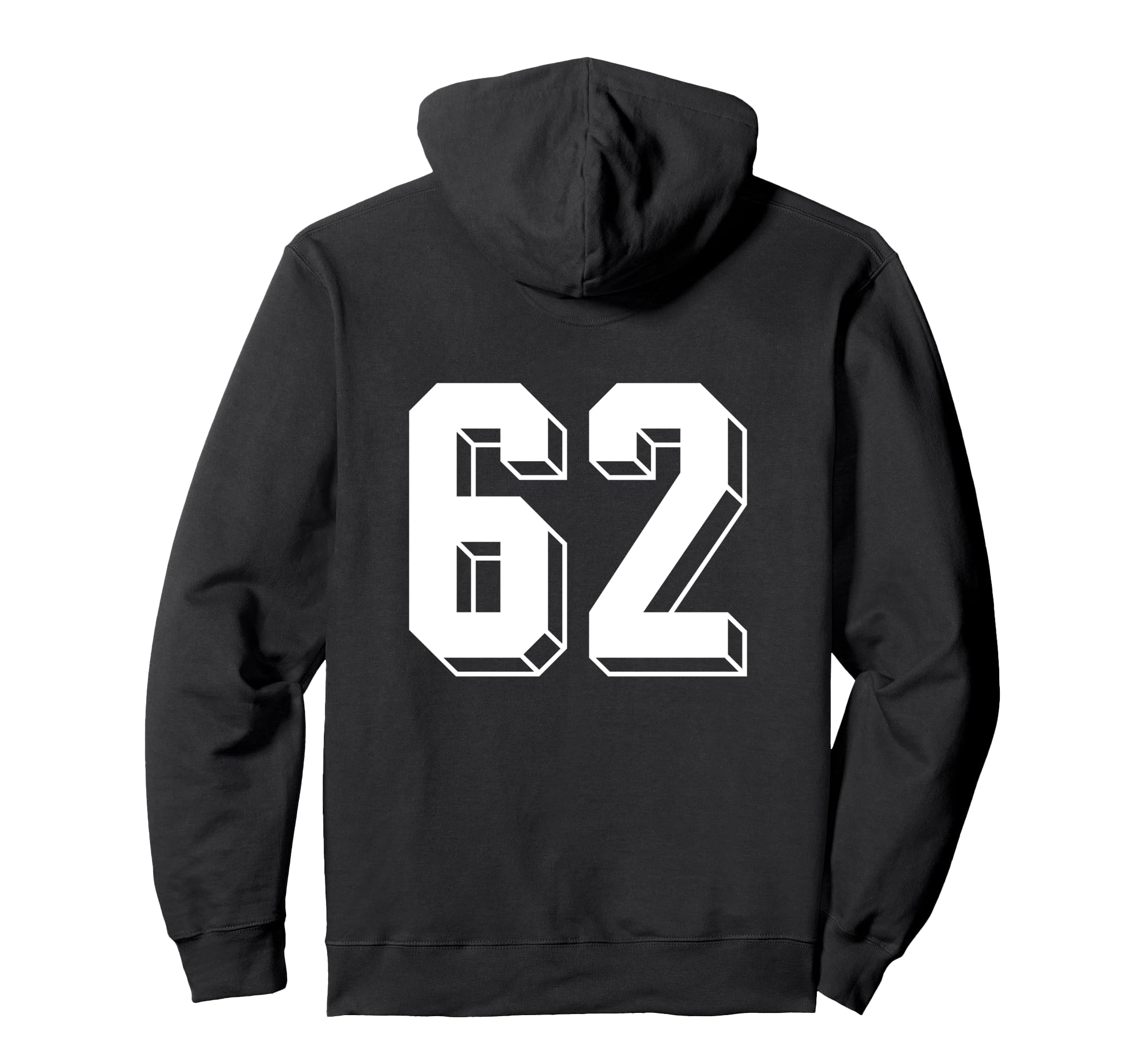 Number 62 Backside 80S 90S Team Jersey Hoodie - Graphic Print Unisex - T-Shirt, Sweatshirt, Hoodie