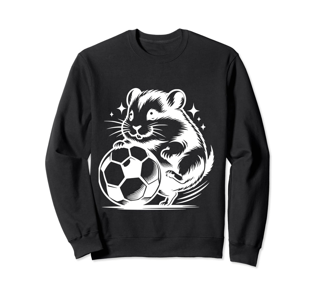 Hamster Soccer Player Ball Sweatshirt - Fun Novelty Design Men Women - T-Shirt, Sweatshirt, Hoodie