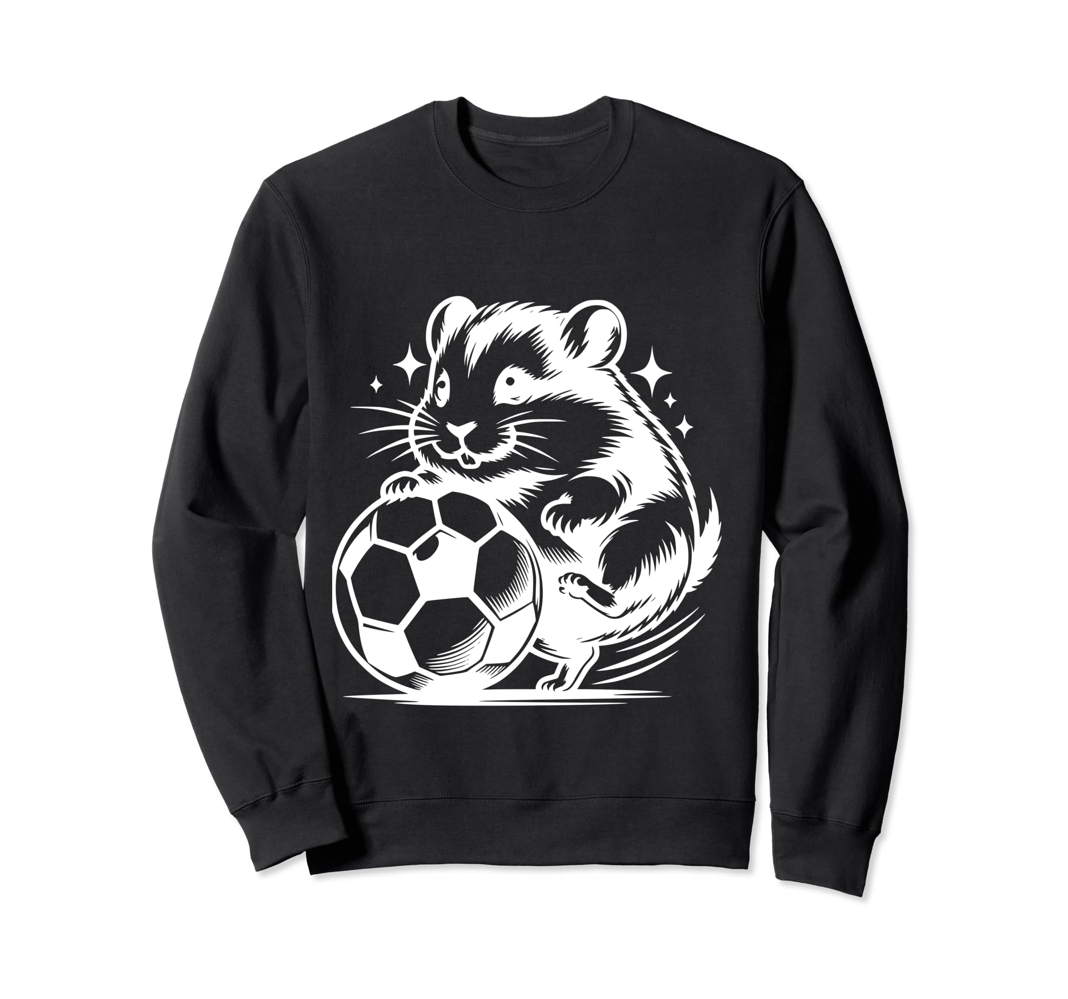 Hamster Soccer Player Ball Sweatshirt - Fun Novelty Design Men Women - T-Shirt, Sweatshirt, Hoodie