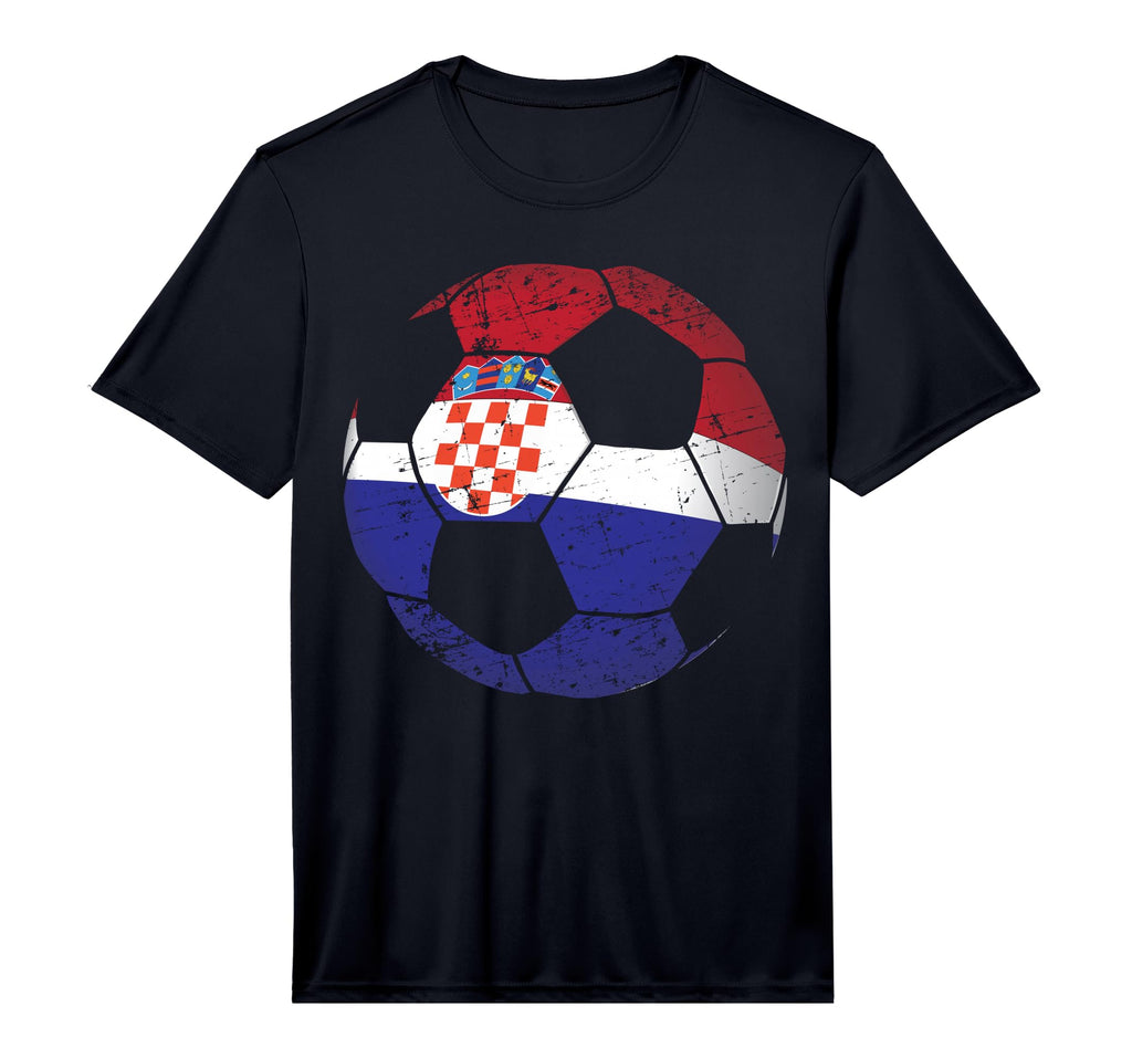 Croatia Soccer Ball Flag Croatian T-Shirt - Custom Art Print Unisex - T-Shirt, Sweatshirt, Hoodie