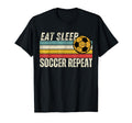 Eat Sleep Soccer Repeat Funny Soccer T-Shirt - Graphic Print for Adults - T-Shirt, Sweatshirt, Hoodie