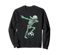 Dabbing Skeleton Soccer Spooky Sweatshirt - Minimalist Print for Adults - T-Shirt, Sweatshirt, Hoodie