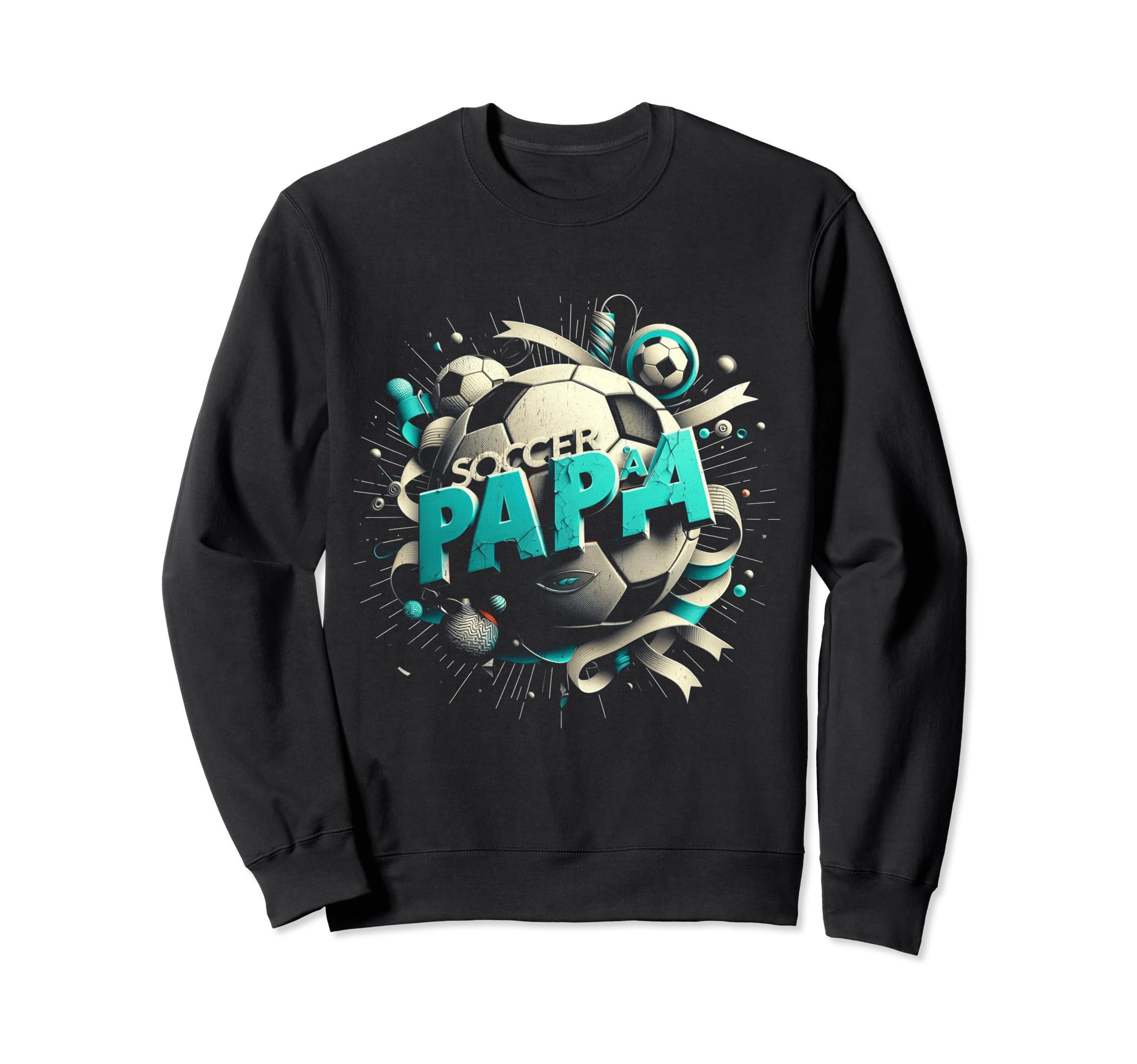 Soccer Papa Family Matching Dad Sweatshirt - Unique Graphic for Adults - T-Shirt, Sweatshirt, Hoodie