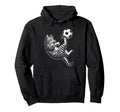 Funny Soccer Cat Kicking Ball Animal Soccer Hoodie - Unique Graphic Unisex - T-Shirt, Sweatshirt, Hoodie