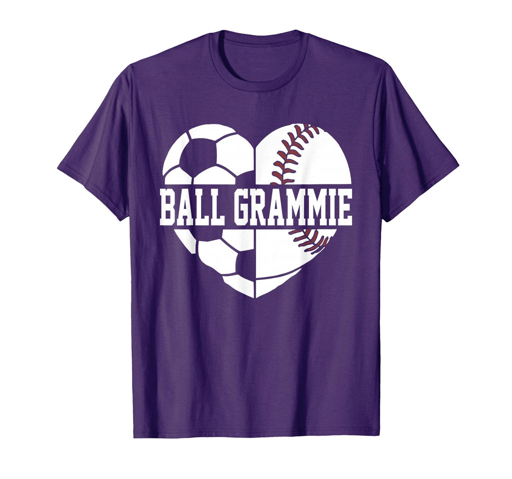 Ball Grammie Heart Soccer Baseball Lover T-Shirt - Custom Art Print Unisex - T-Shirt, Sweatshirt, Hoodie