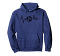 Soccer Heartbeat Funny Soccer Sports Hoodie - Custom Art Print Unisex - T-Shirt, Sweatshirt, Hoodie