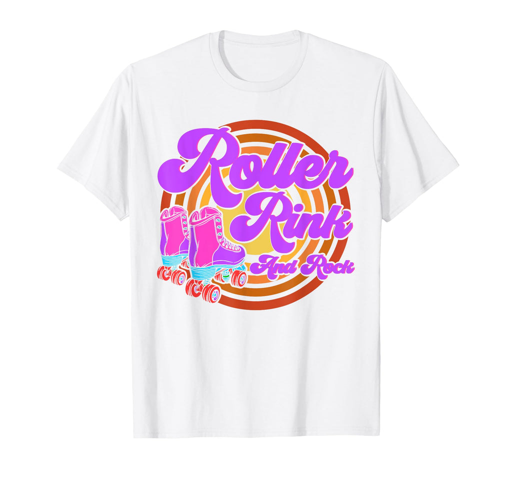 Roller Skates Roller Rink And Rock Roller T-Shirt - Unique Graphic Unisex - T-Shirt, Sweatshirt, Hoodie