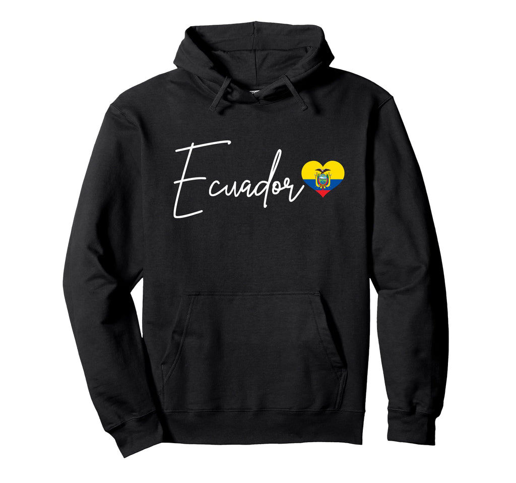 Ecuador Heart Pride Ecuadorian Flag Hoodie - Novelty Apparel Men Women - T-Shirt, Sweatshirt, Hoodie
