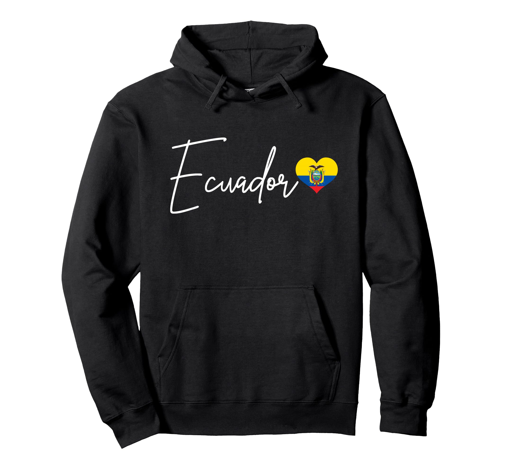 Ecuador Heart Pride Ecuadorian Flag Hoodie - Novelty Apparel Men Women - T-Shirt, Sweatshirt, Hoodie