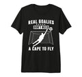 Real Goalies Dont Need Cape To Fly T-Shirt - Minimalist Print for Adults - T-Shirt, Sweatshirt, Hoodie
