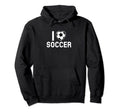 I Love Soccer Heart Ball Soccer Lover Hoodie - Fun Novelty Design Unisex - T-Shirt, Sweatshirt, Hoodie