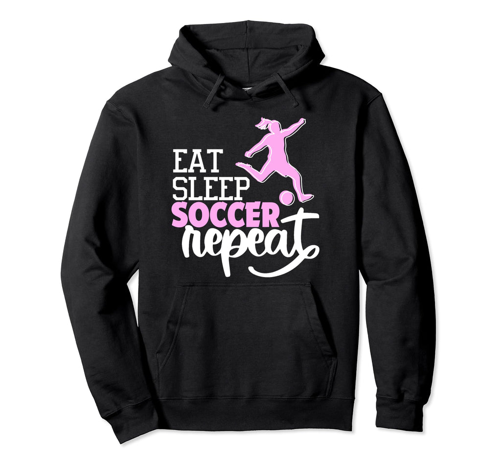 Soccer Soccer Player Eat Sleep Soccer Hoodie - Minimalist Print for Adults - T-Shirt, Sweatshirt, Hoodie