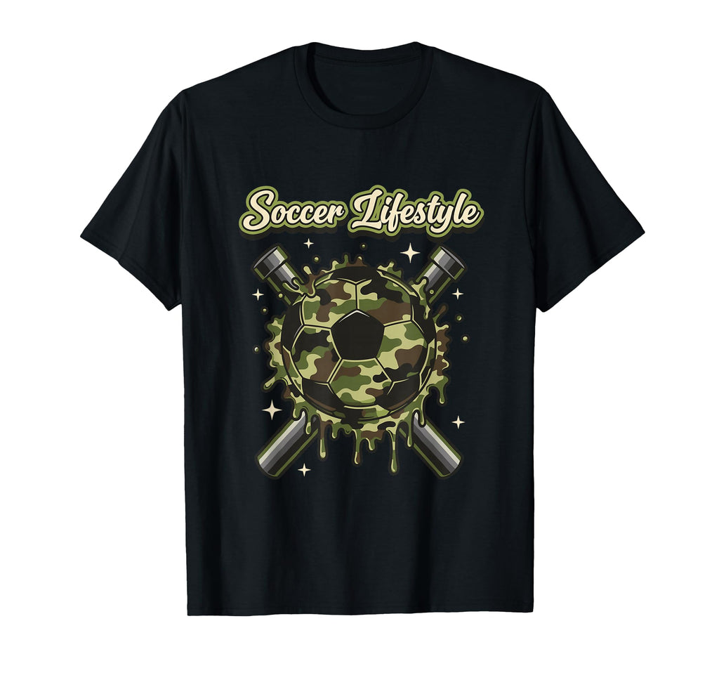 Camo Soccer Drip Life T-Shirt - Graphic Print Men Women - T-Shirt, Sweatshirt, Hoodie