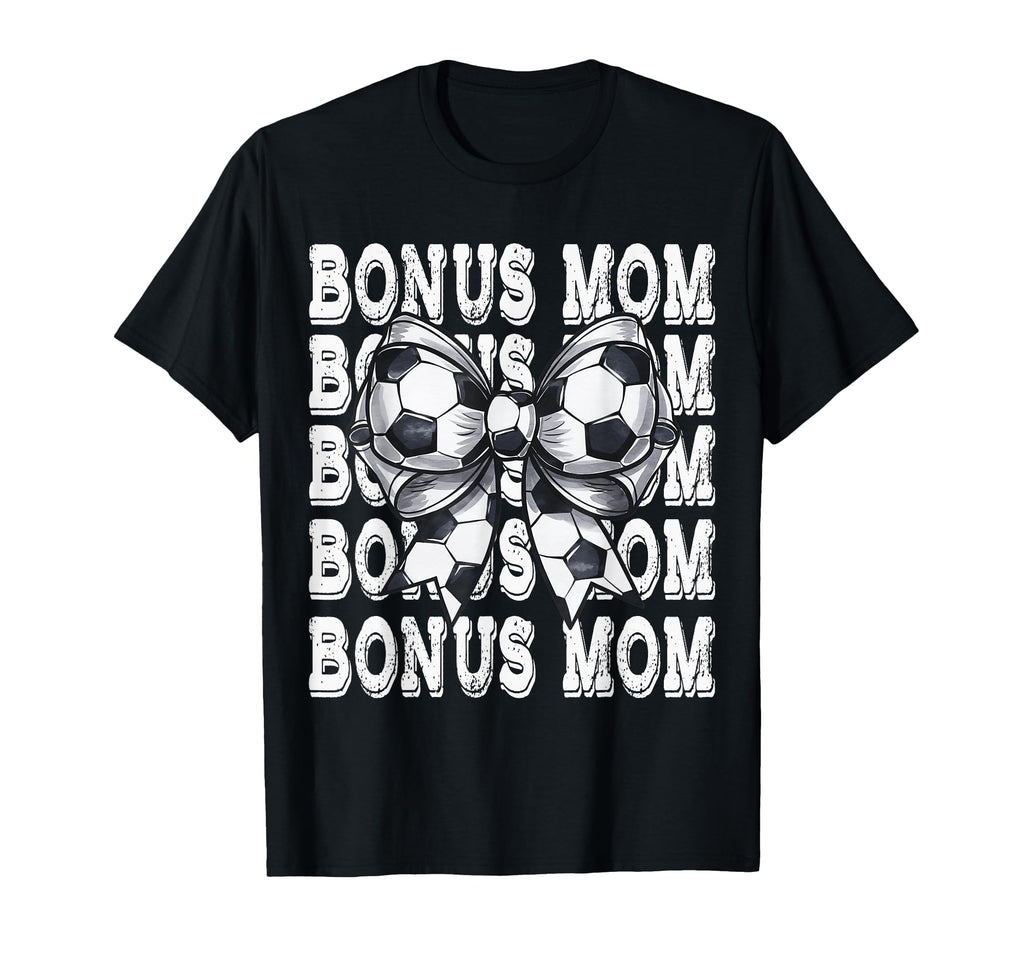 Coquette Soccer Bonus Mom Matching T-Shirt - Aesthetic Graphic for Adults - T-Shirt, Sweatshirt, Hoodie