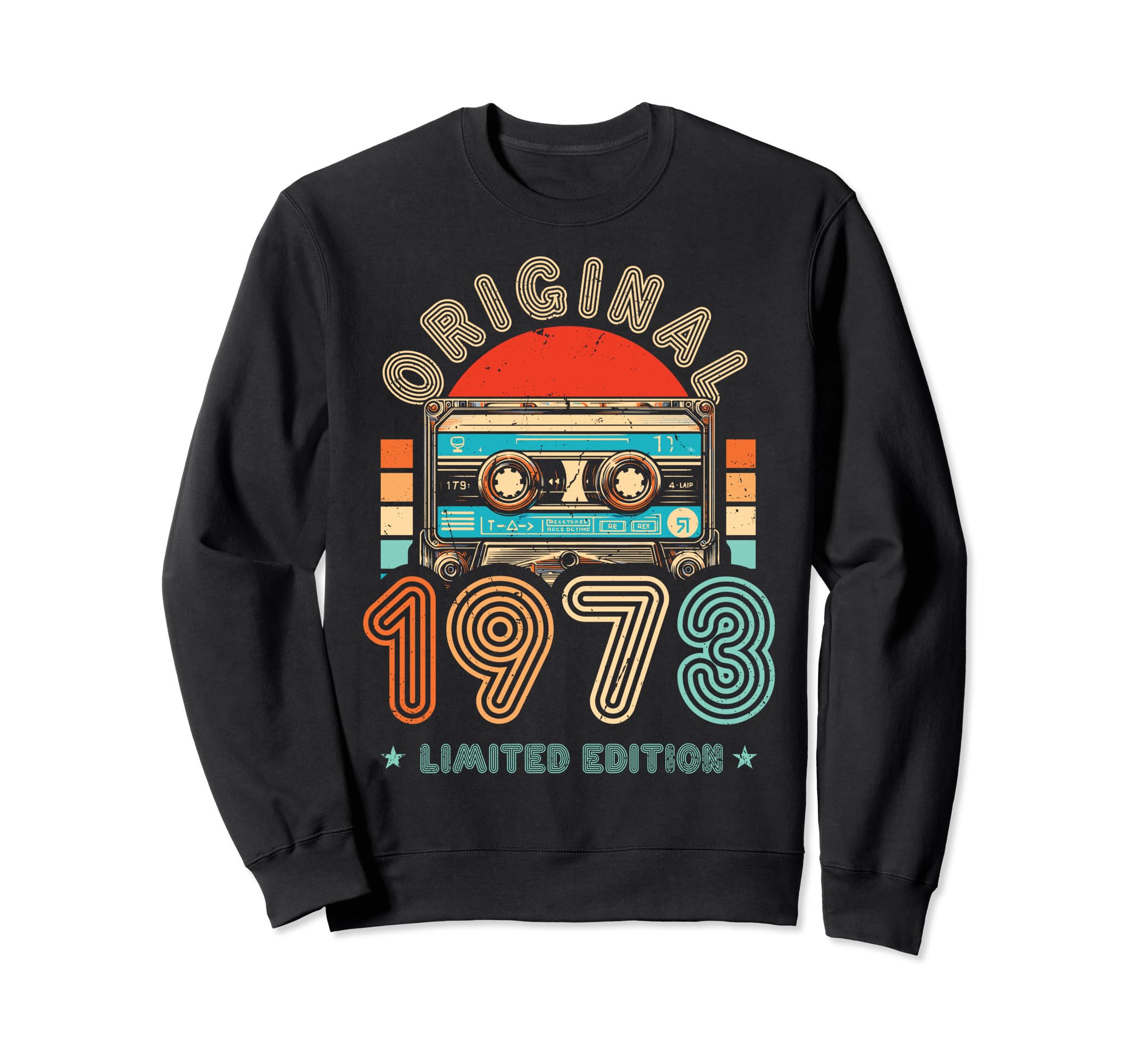 1973 Cassette Tape 51Th Birthday Sweatshirt - Novelty Apparel for Adults - T-Shirt, Sweatshirt, Hoodie