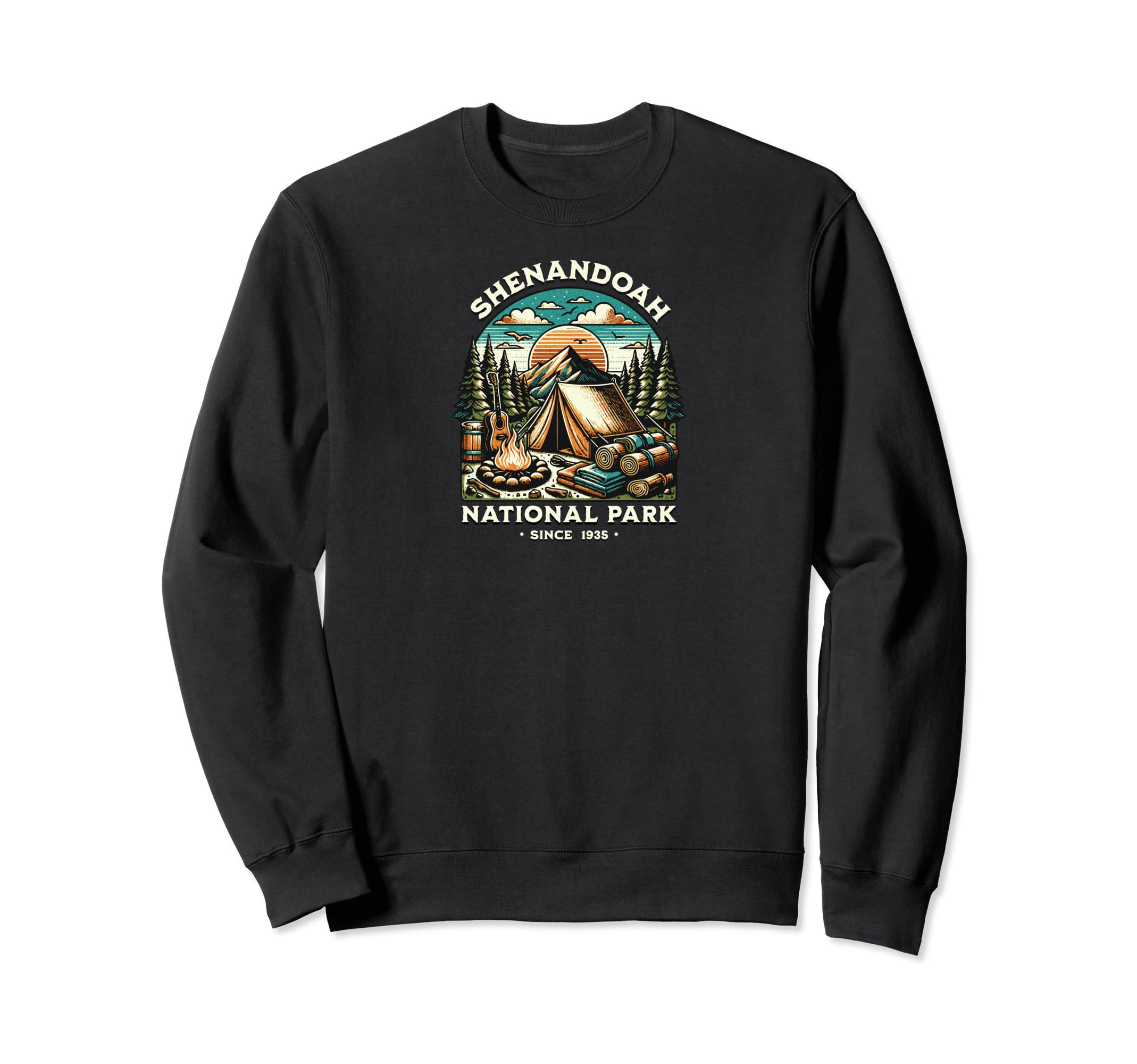 Shenandoah National Park Camping Sweatshirt - Custom Art Print Men Women - T-Shirt, Sweatshirt, Hoodie