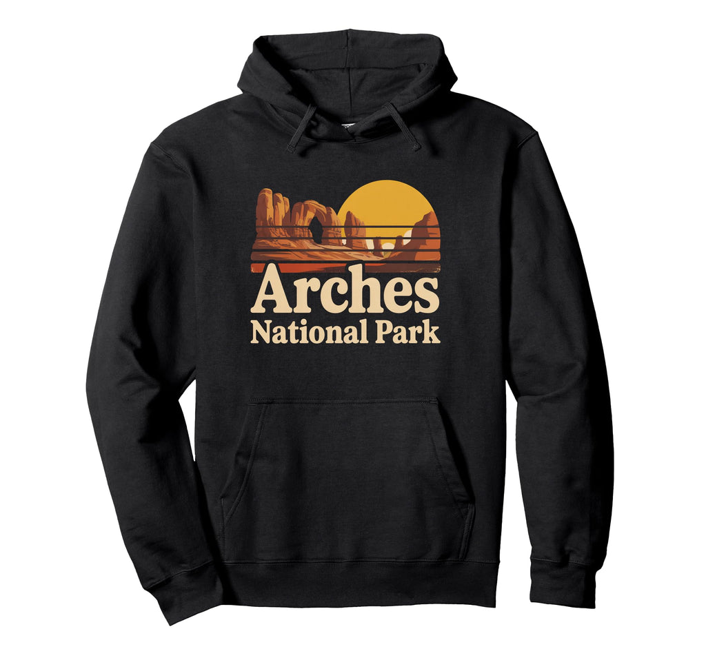 Arches National Park Mountain Sunset Hoodie - Novelty Apparel Men Women - T-Shirt, Sweatshirt, Hoodie