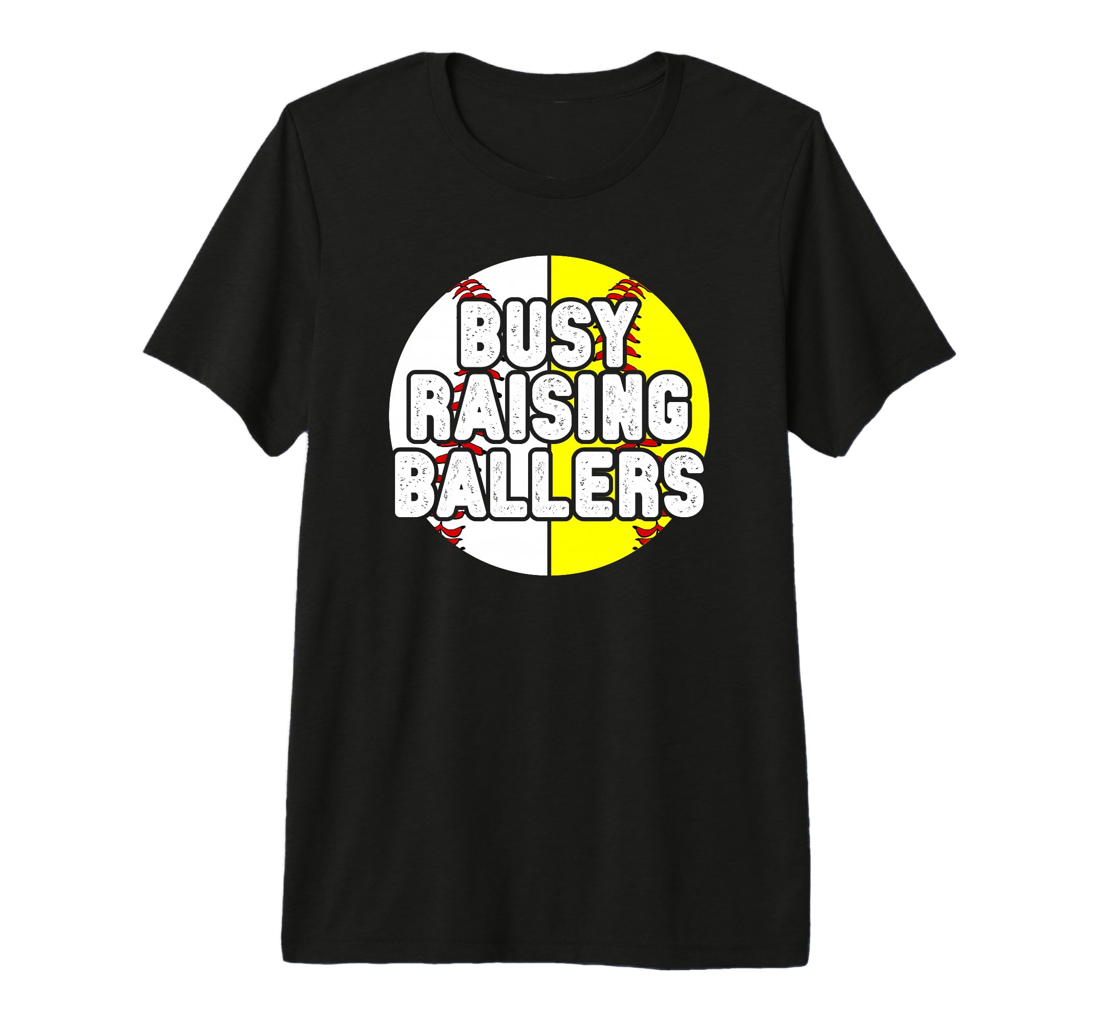 Mens Busy Raising Ballers Softball T-Shirt - Aesthetic Graphic Men Women - T-Shirt, Sweatshirt, Hoodie