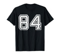 Distressed Number 84 White Sport Number T-Shirt - Trendy Graphic Unisex - T-Shirt, Sweatshirt, Hoodie