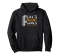 Lifes About Goals And Assists Funny Hoodie - Minimalist Print for Adults - T-Shirt, Sweatshirt, Hoodie