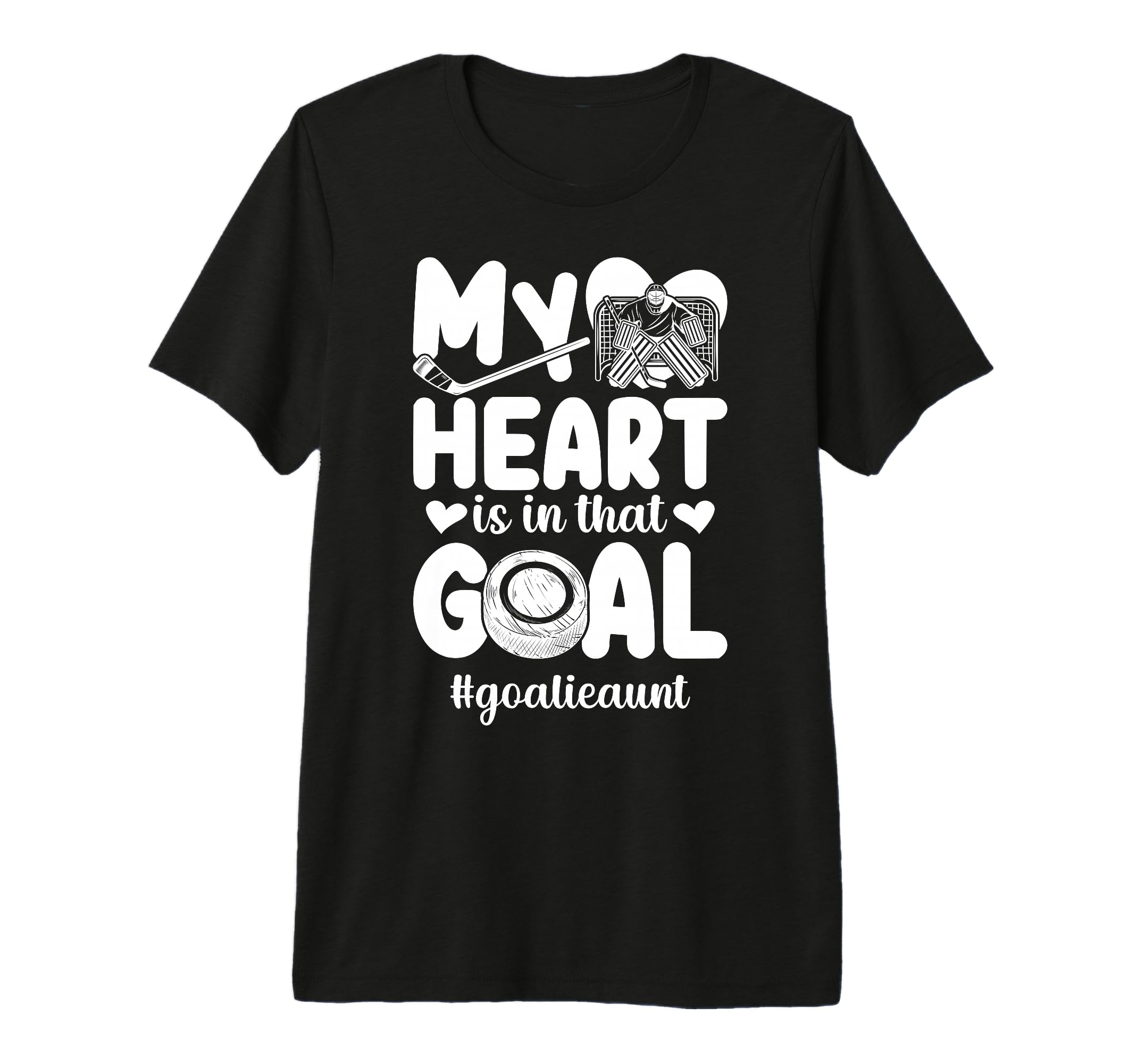 Proud Ice Hockey Goalie Aunt Hockey T-Shirt - Aesthetic Graphic Men Women - T-Shirt, Sweatshirt, Hoodie