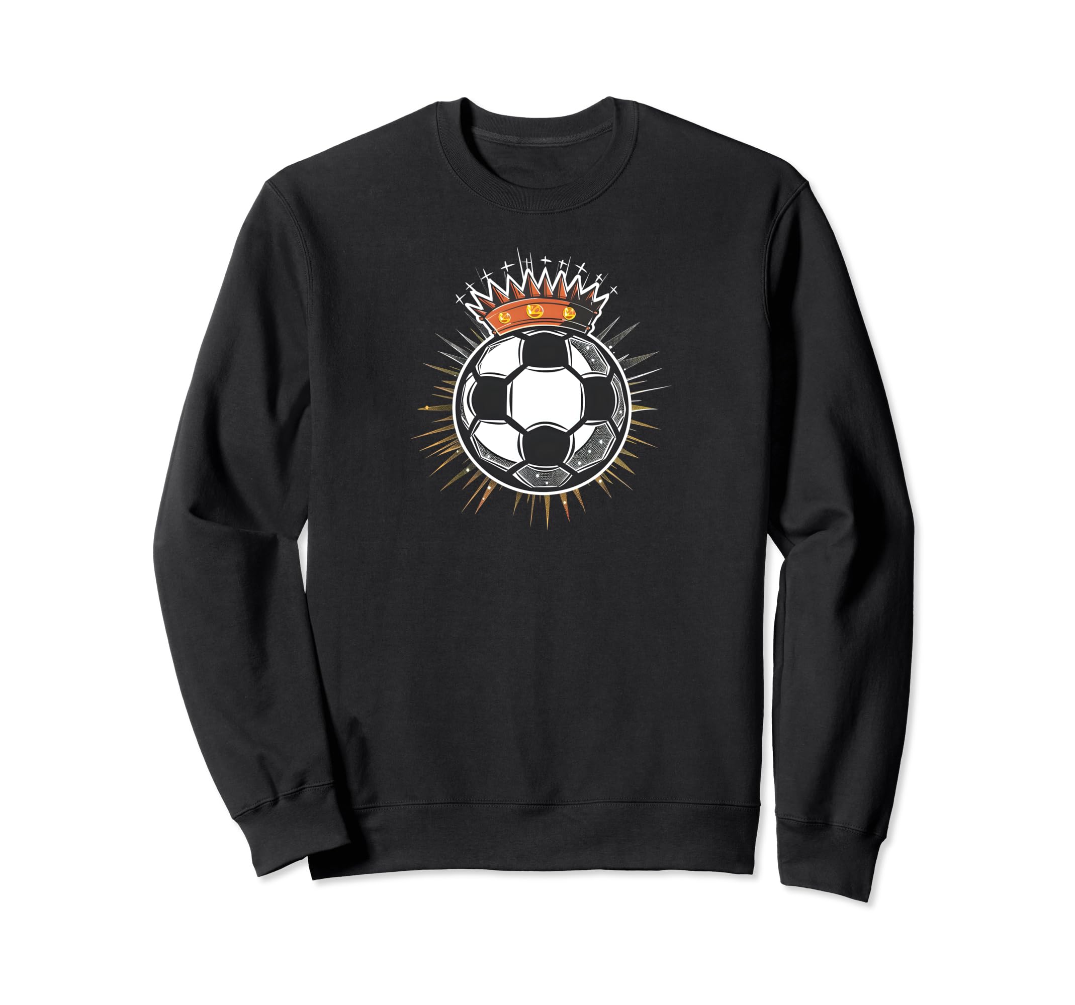 Crown Soccer Ball Soccer Coach Sweatshirt - Custom Art Print Unisex - T-Shirt, Sweatshirt, Hoodie
