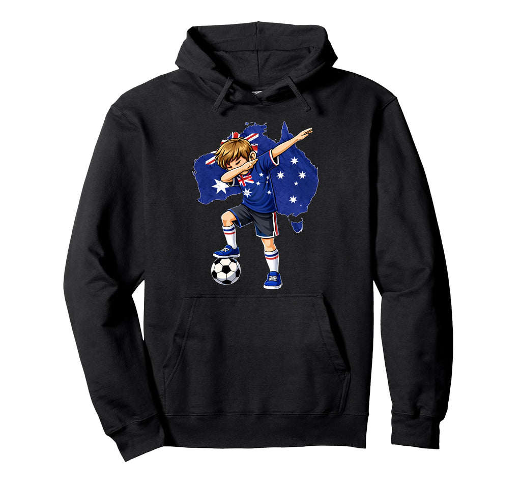 Dabbing Soccer Australia Jersey Hoodie - Custom Art Print for Adults - T-Shirt, Sweatshirt, Hoodie