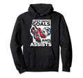 Lifes About Goals And Assists Soccer Hoodie - Graphic Print Unisex - T-Shirt, Sweatshirt, Hoodie