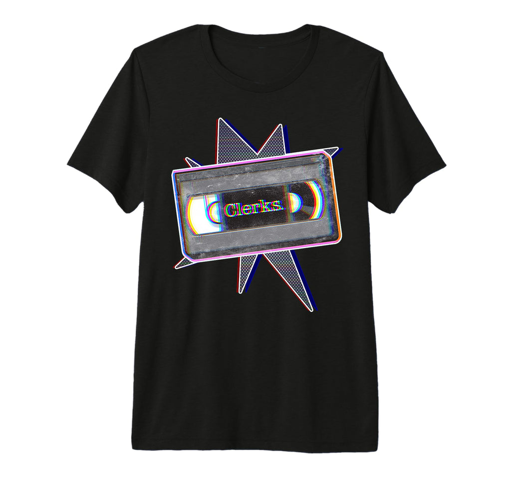 Kevin Smith Clerks Vhs Cassette Glitch T-Shirt - Custom Art Print Unisex - T-Shirt, Sweatshirt, Hoodie