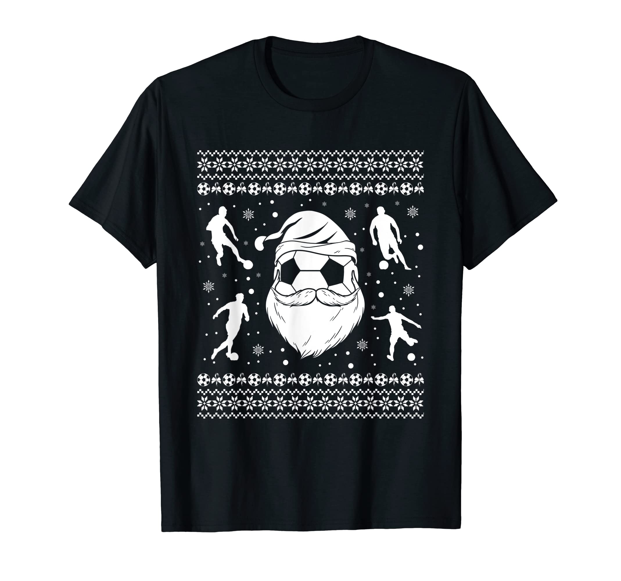 Santa Claus Two Soccer Players T-Shirt - Aesthetic Graphic Men Women - T-Shirt, Sweatshirt, Hoodie