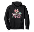 Soccer Mama Coquette Bow Sideline Soccer Mom Hoodie - Graphic Print Unisex - T-Shirt, Sweatshirt, Hoodie