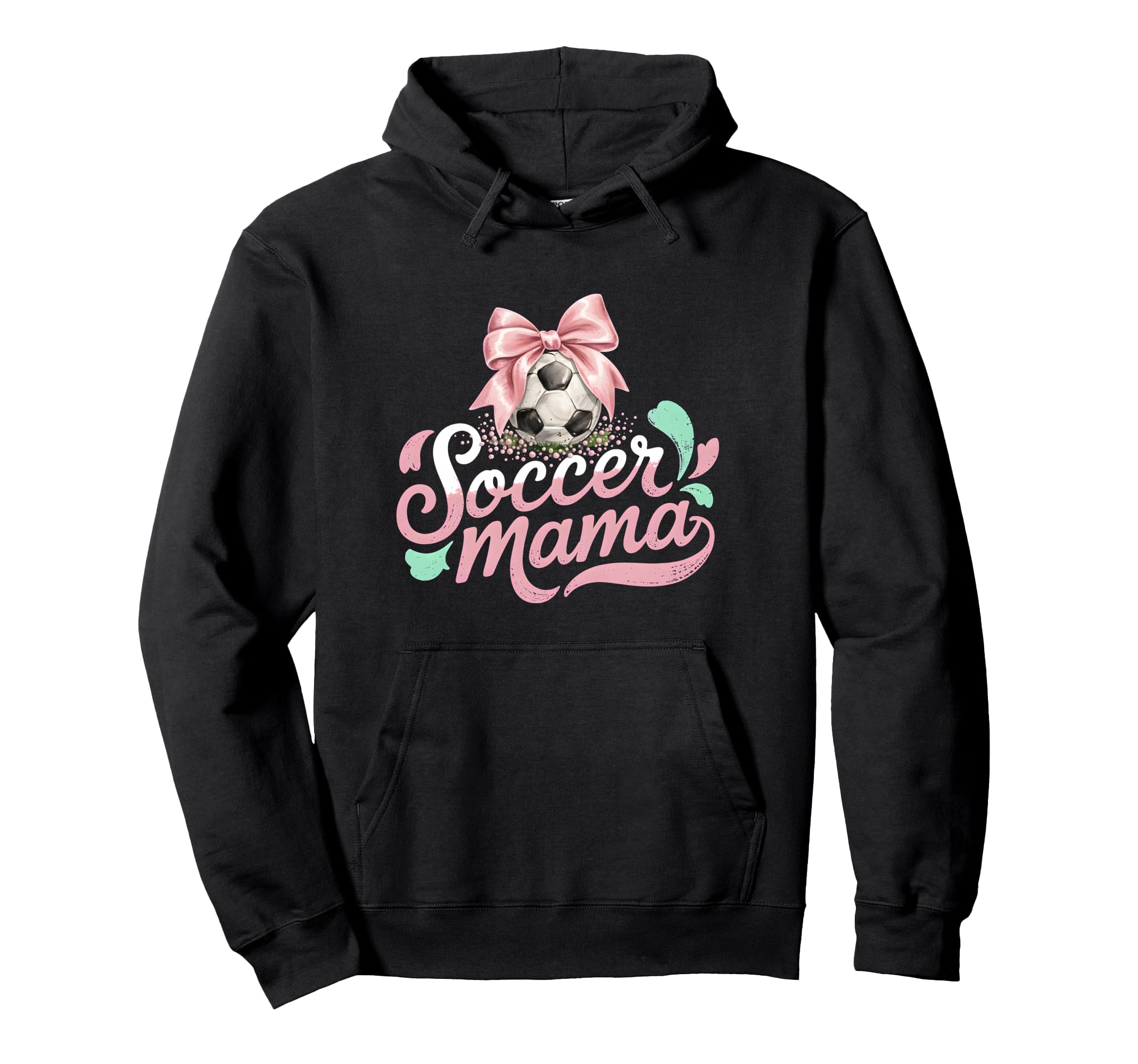 Soccer Mama Coquette Bow Sideline Soccer Hoodie - Unique Graphic Men Women - T-Shirt, Sweatshirt, Hoodie