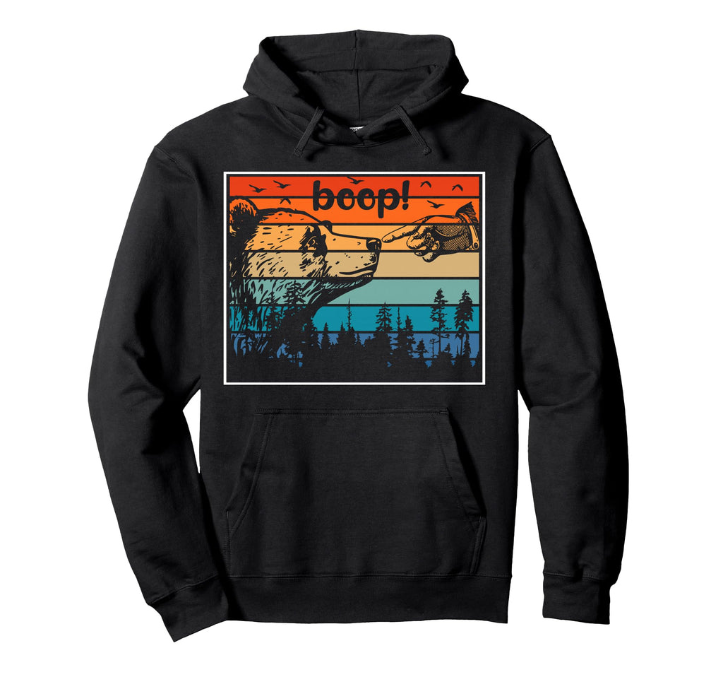 Funny Bear Outdoors Nature Forest Boop Hoodie - Fun Novelty Design Unisex - T-Shirt, Sweatshirt, Hoodie