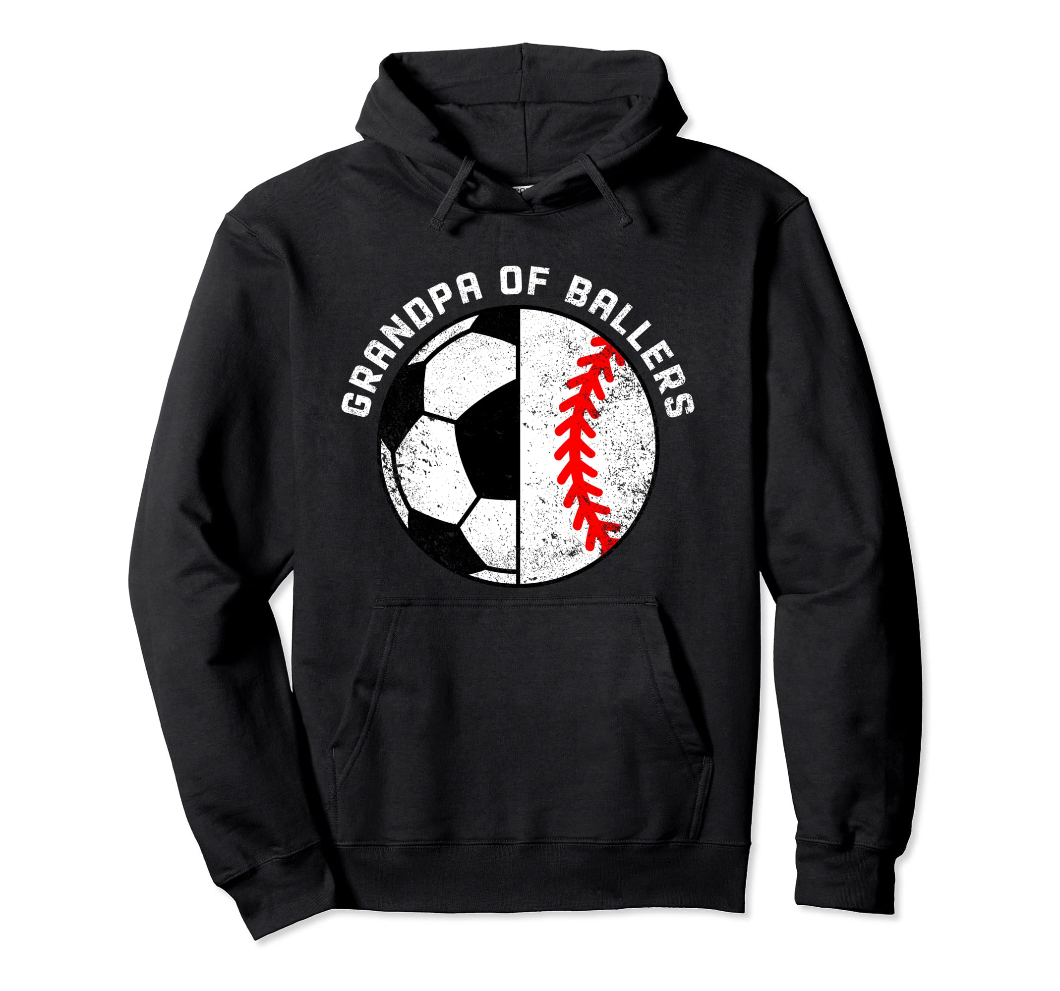 Grandpa Ballers Funny Soccer Baseball Hoodie - Custom Art Print Unisex - T-Shirt, Sweatshirt, Hoodie