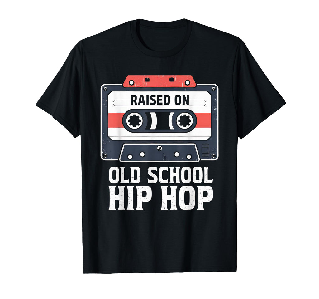 Raised Old School Hip Hop Cassette T-Shirt - Unique Graphic for Adults - T-Shirt, Sweatshirt, Hoodie