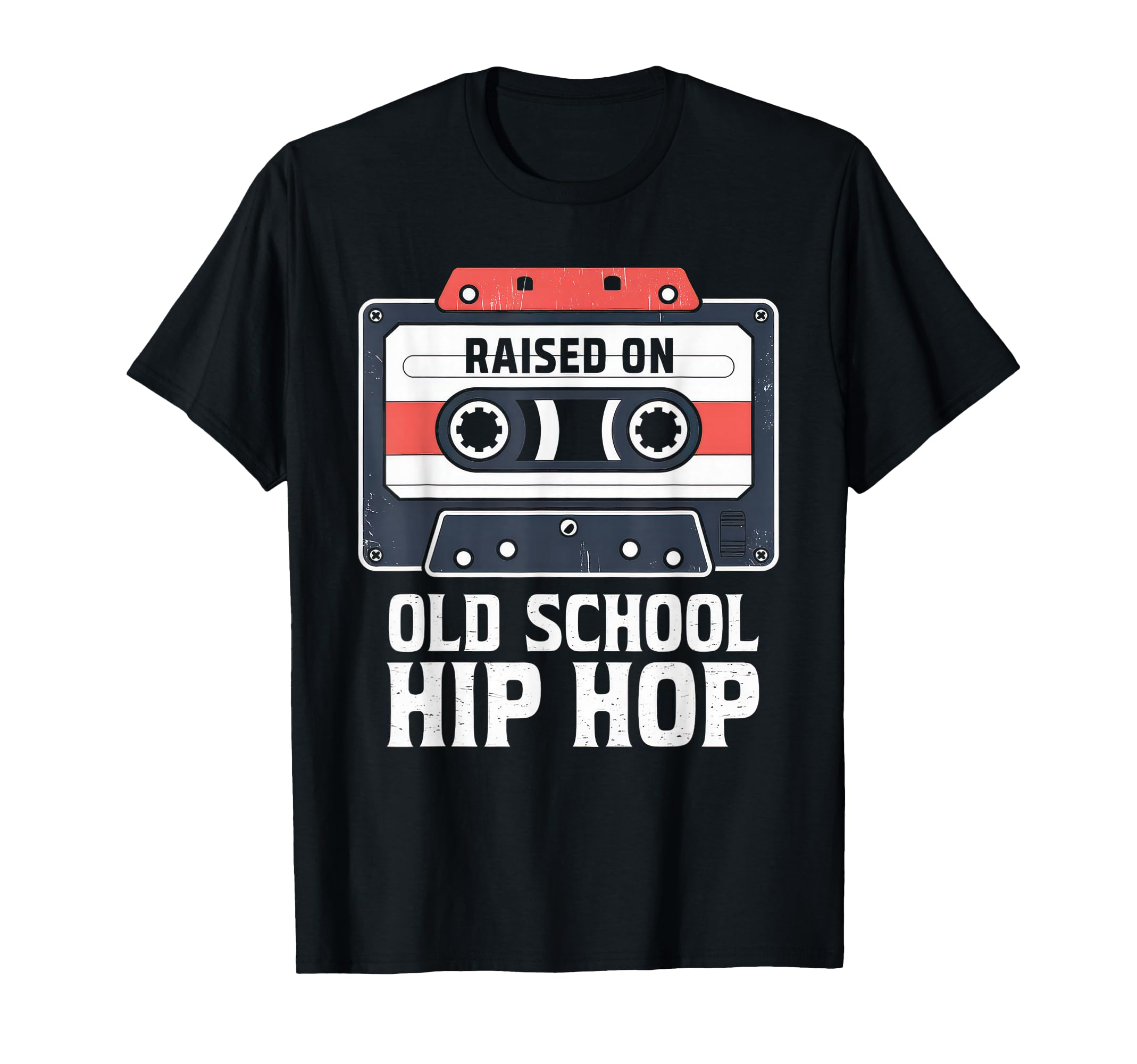 Raised Old School Hip Hop Cassette T-Shirt - Unique Graphic for Adults - T-Shirt, Sweatshirt, Hoodie
