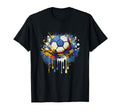 Colorful Soccer Ball Sports Art T-Shirt - Unique Graphic Men Women - T-Shirt, Sweatshirt, Hoodie