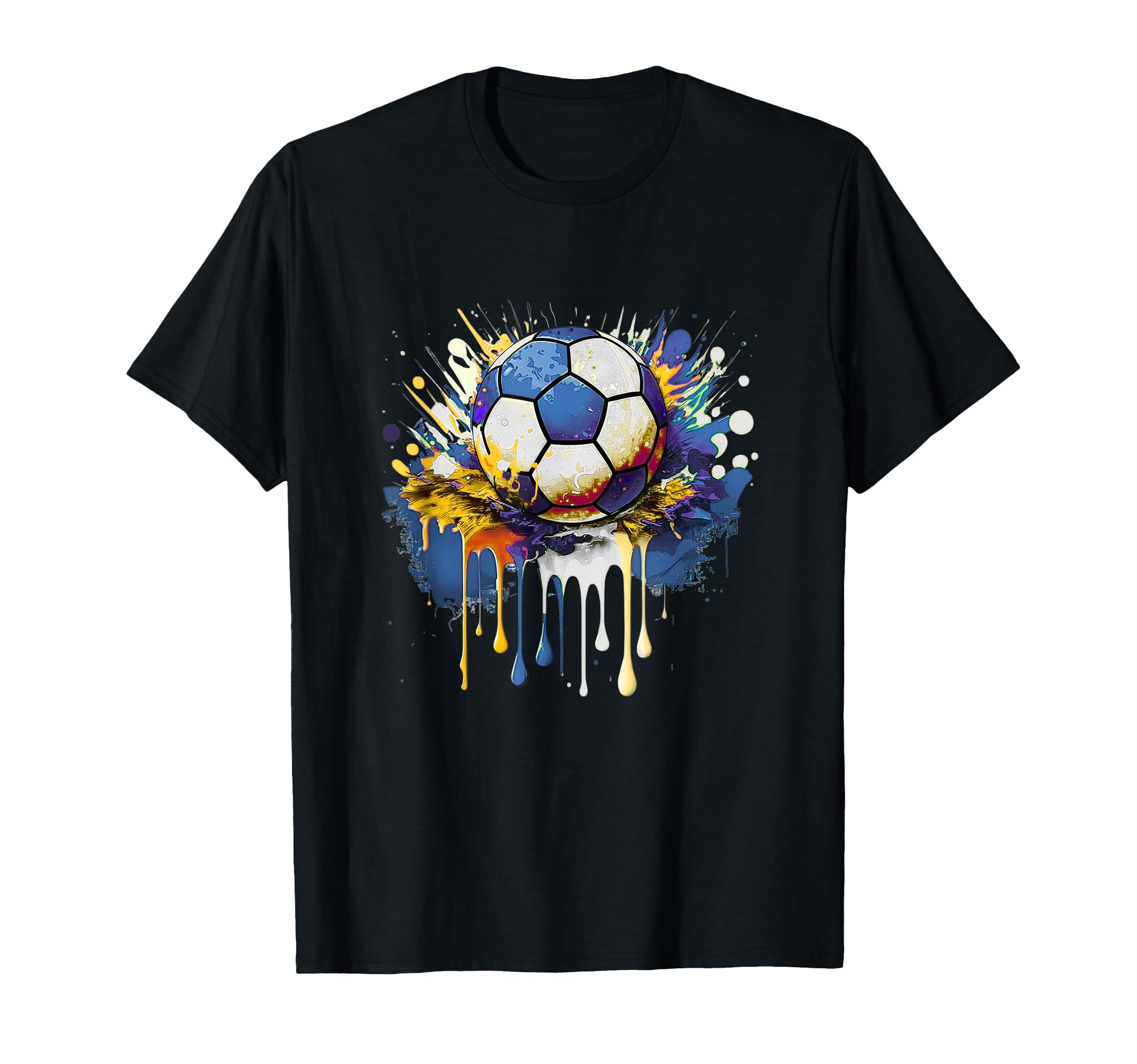 Colorful Soccer Ball Sports Art T-Shirt - Streetwear Style Men Women - T-Shirt, Sweatshirt, Hoodie