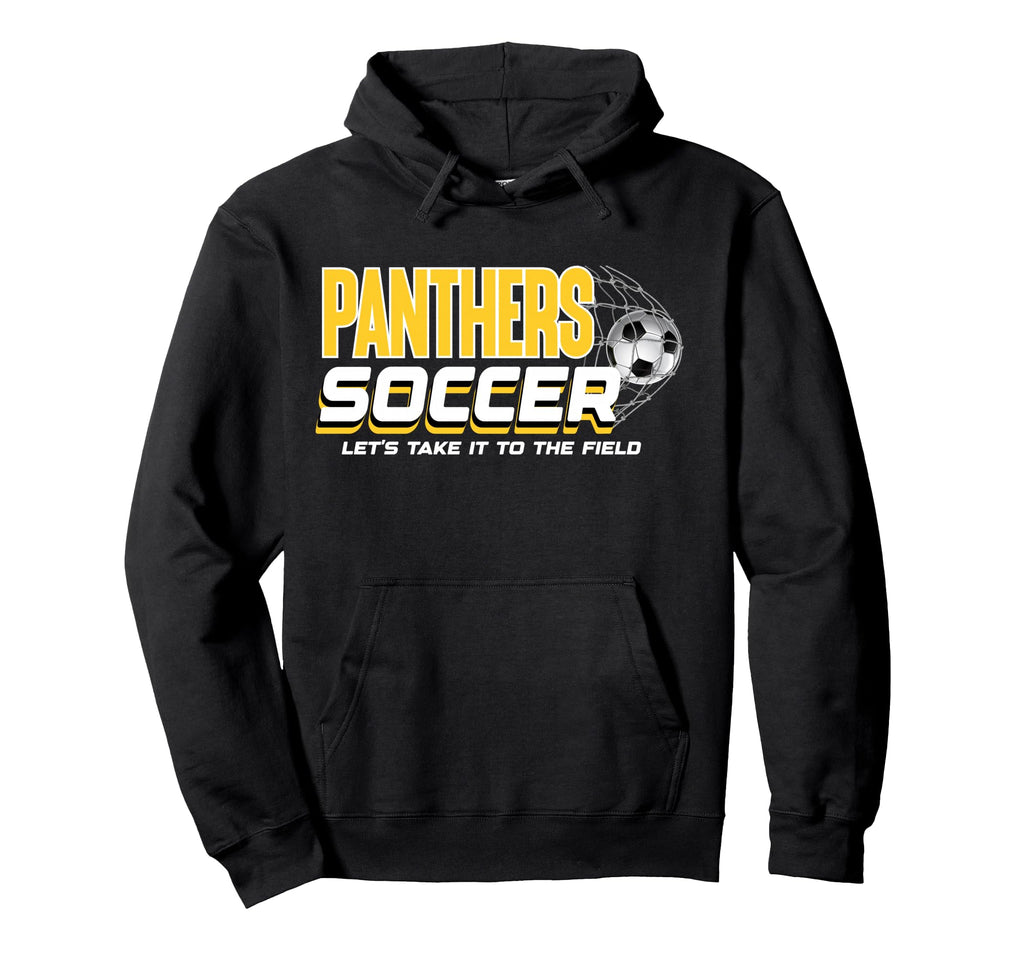 Yellow Panthers Soccer Mom Game Day Hoodie - Minimalist Print Unisex - T-Shirt, Sweatshirt, Hoodie