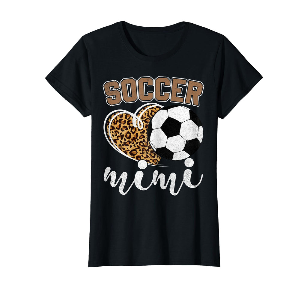 Soccer Mimi Leopard Heart Mom Grandma T-Shirt - Graphic Print for Adults - T-Shirt, Sweatshirt, Hoodie