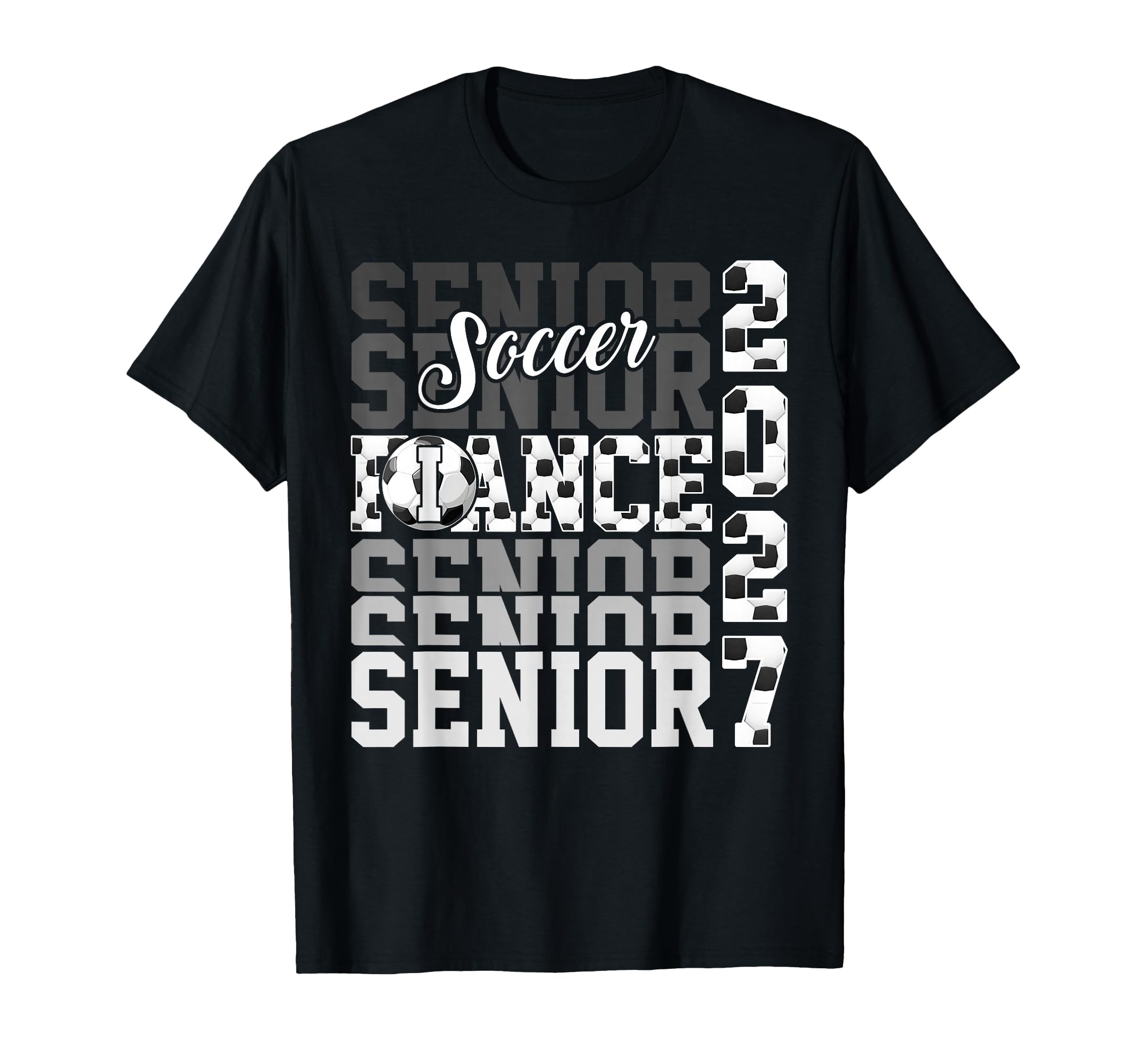 Senior 2027 Soccer Fiance Proud T-Shirt - Fun Novelty Design for Adults - T-Shirt, Sweatshirt, Hoodie