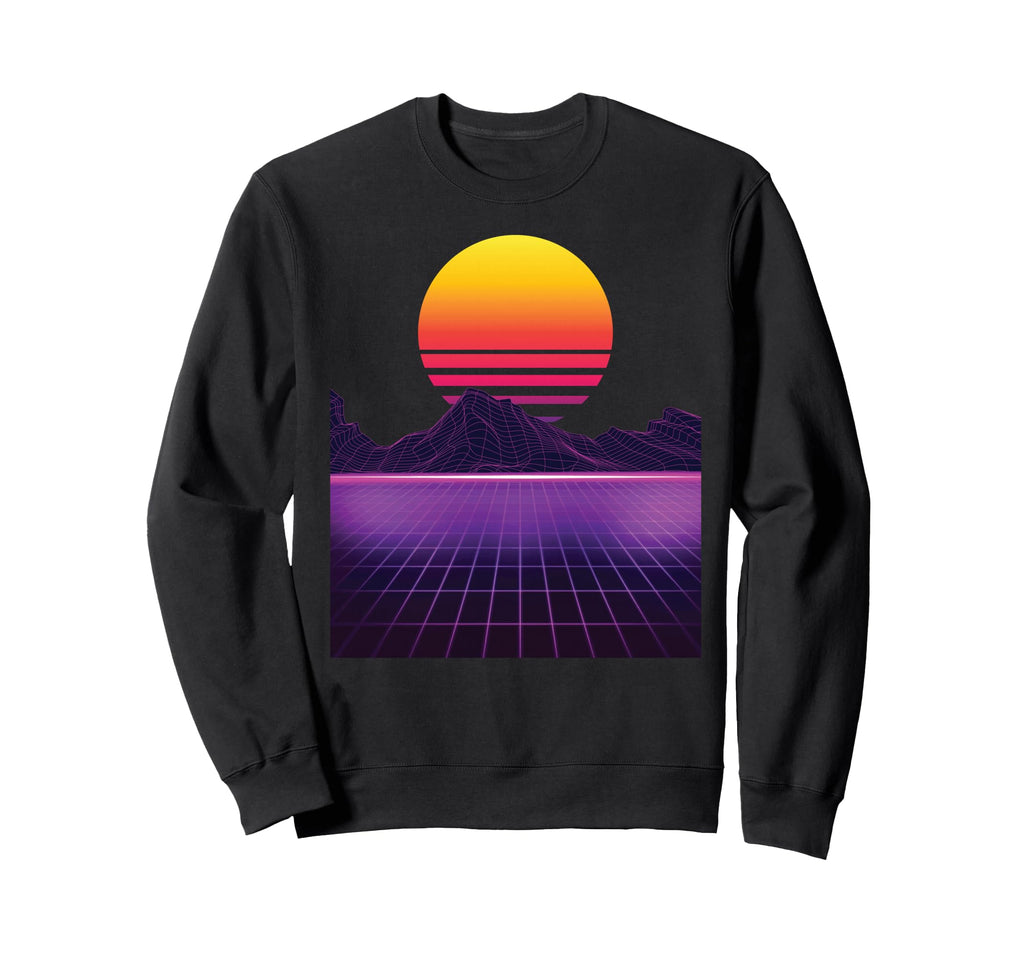 Outrun Synthwave Vaporwave Aesthetic 80S Sweatshirt - Unique Graphic Unisex - T-Shirt, Sweatshirt, Hoodie