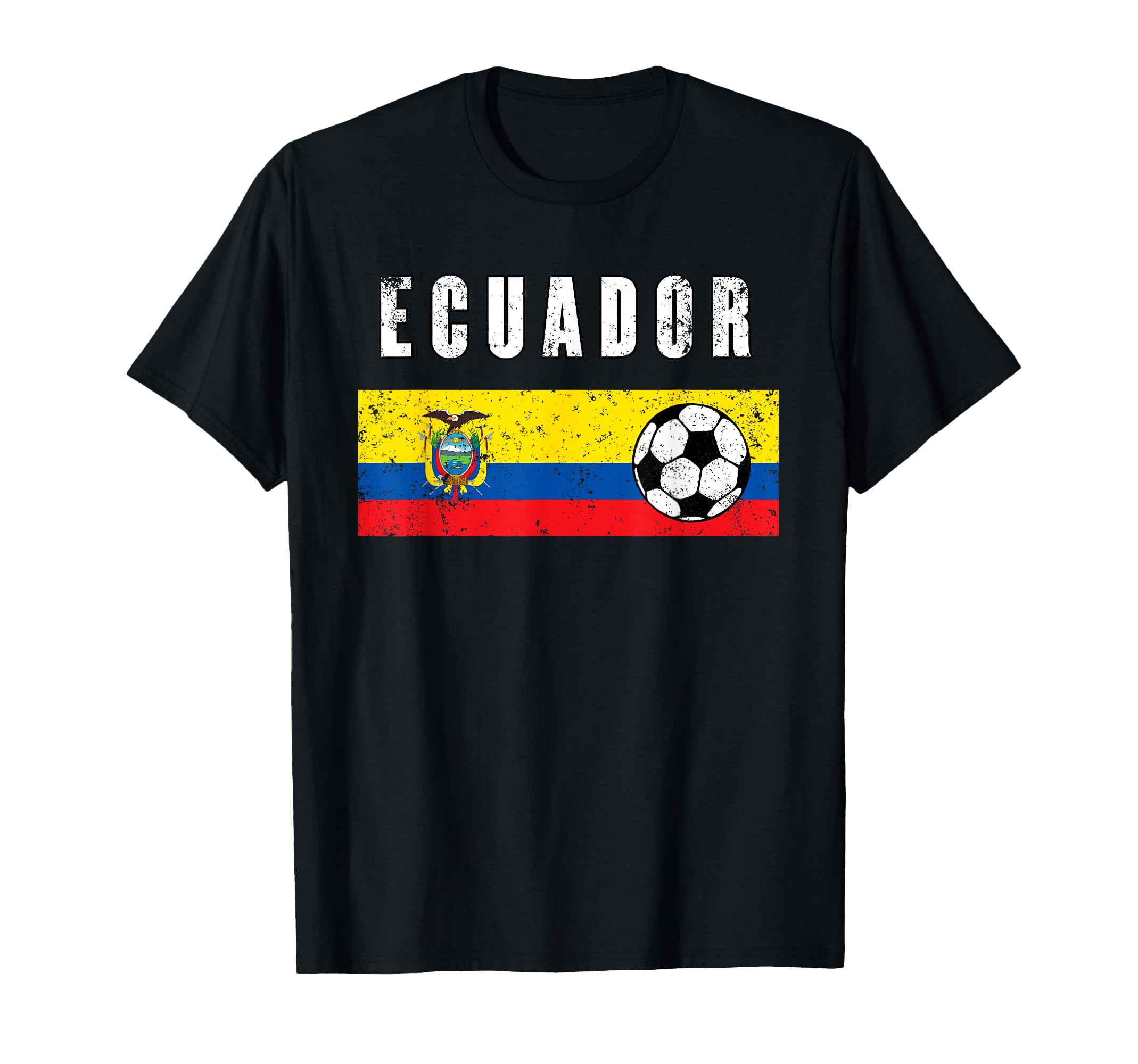 Ecuador Flag Soccer Football T-Shirt - Novelty Apparel Men Women - T-Shirt, Sweatshirt, Hoodie