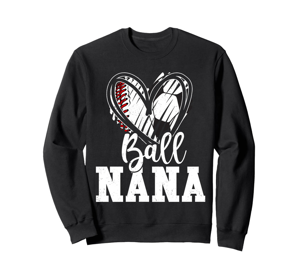 Ball Grandma Heart Baseball Soccer Sweatshirt - Trendy Graphic for Adults - T-Shirt, Sweatshirt, Hoodie