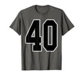 Black And White Number 40 Jersey Player T-Shirt - Graphic Print for Adults - T-Shirt, Sweatshirt, Hoodie