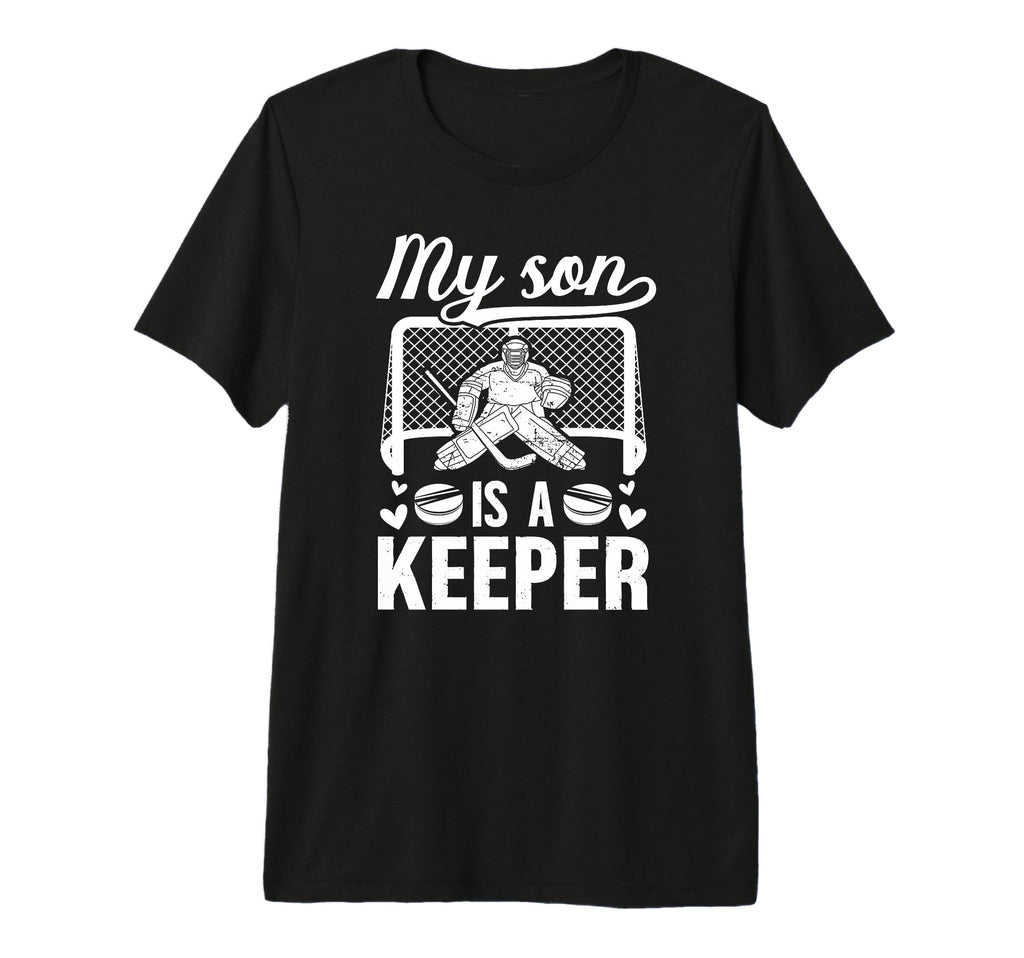 My Son Is Hockey Keeper Mom Hockey T-Shirt - Trendy Graphic Men Women - T-Shirt, Sweatshirt, Hoodie